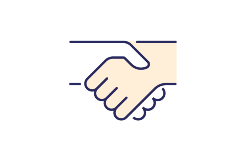 Handskakning, illustration