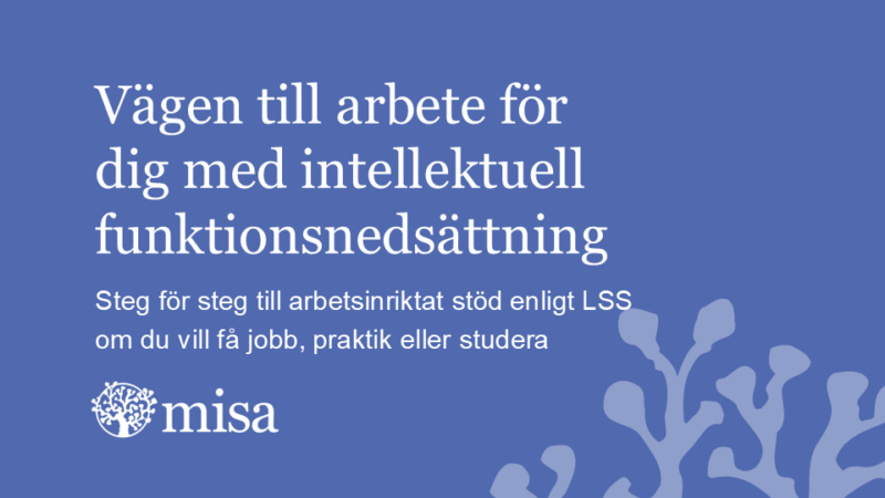 VÅREN 2025: Steg för steg – vägen till arbete för dig med intellektuell funktionsnedsättning